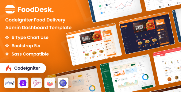  CodeIgniter FoodDesk Preview Image